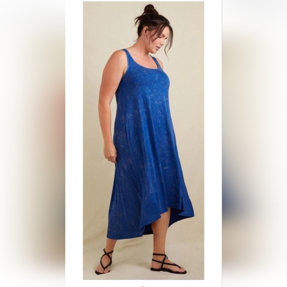 Torrid Super Soft Knit High Low Maxi Blue 2X - Picture 2 of 12